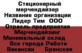 Стационарный мерчендайзер › Название организации ­ Лидер Тим, ООО › Отрасль предприятия ­ Мерчендайзинг › Минимальный оклад ­ 1 - Все города Работа » Вакансии   . Брянская обл.,Сельцо г.